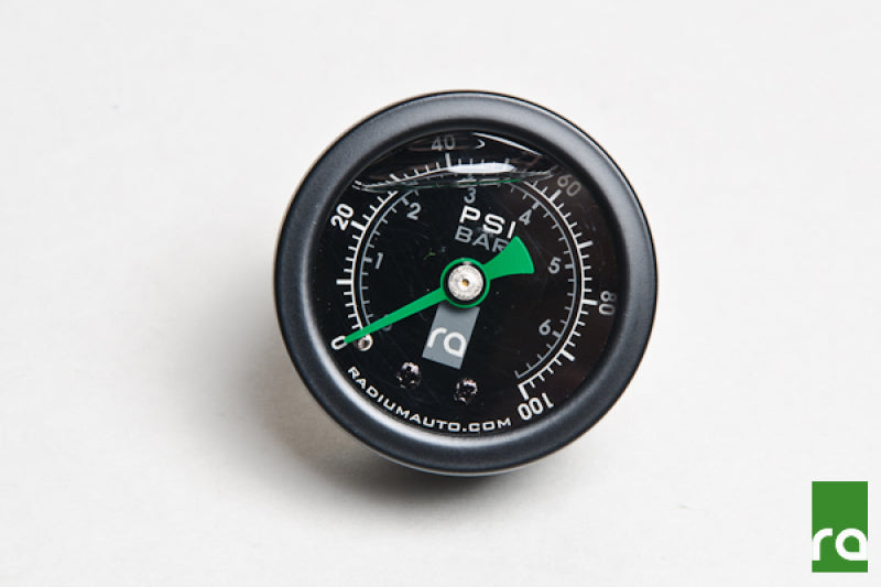Radium Engineering 0-100 PSI Fuel Pressure Gauge With 90 Degree Adapter