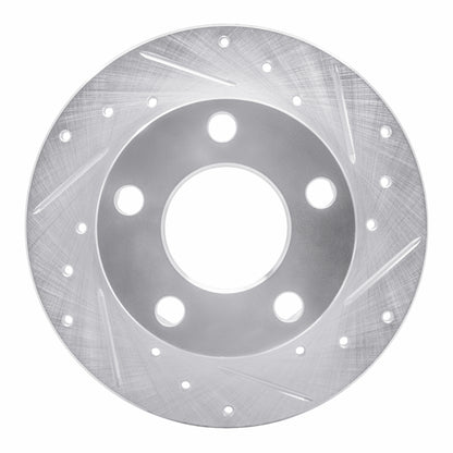R1 Concepts R1 92-05 Audi A6 (Mexico) Rear Right Drilled & Slotted Silver Brake Rotor