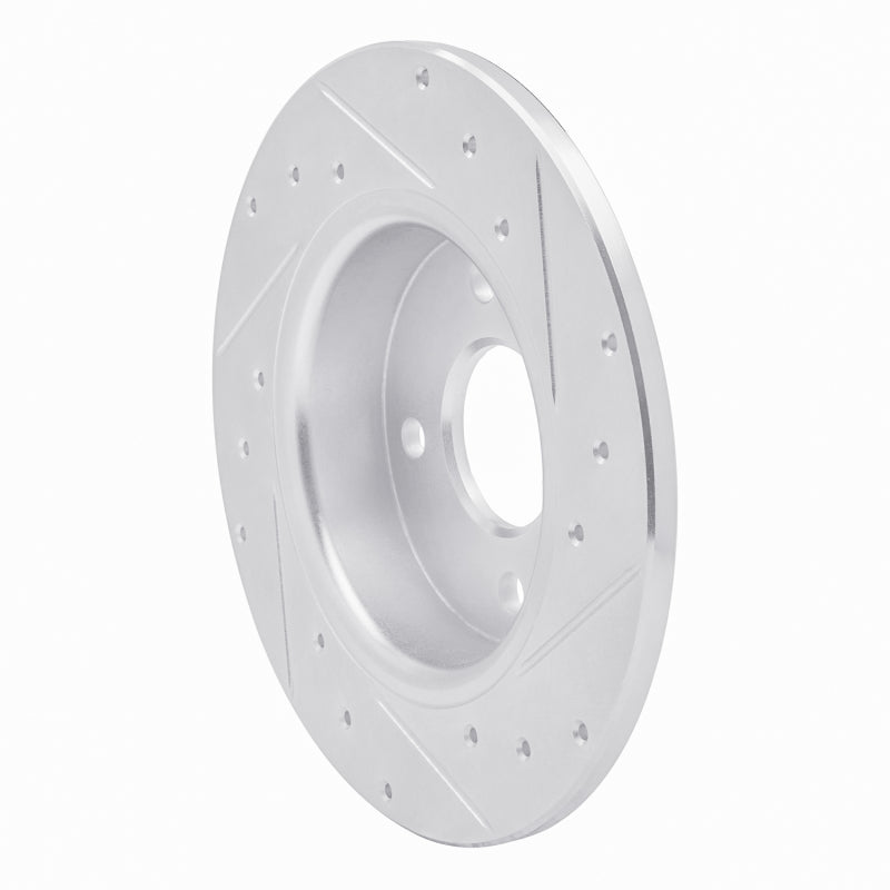 R1 Concepts R1 18-22 Ford Ecosport Rear Left Drilled & Slotted Silver Brake Rotor