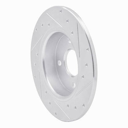 R1 Concepts R1 18-22 Ford Ecosport Rear Left Drilled & Slotted Silver Brake Rotor