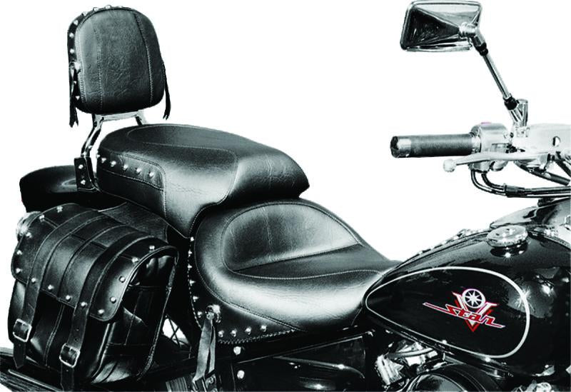 Mustang Motorcycle Mustang 98-16 Yamaha V-Star 650 Custom, 98-10 V-Star 650 Cl Touring 1PC Seat w/Studs - Black