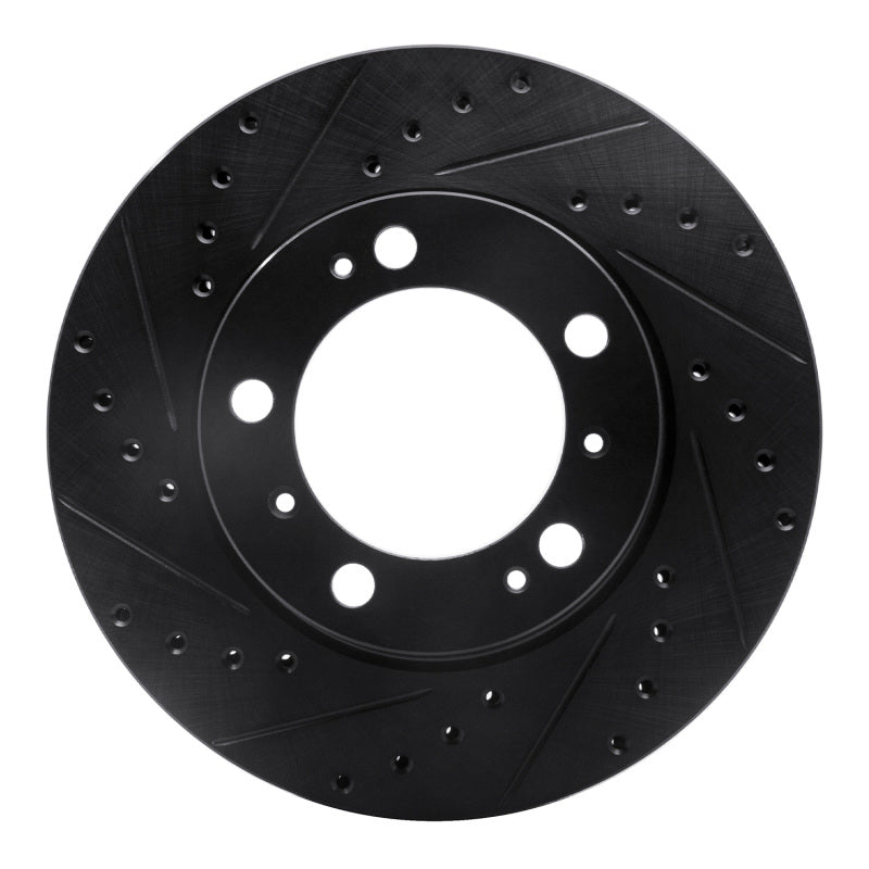 R1 Concepts R1 97-04 Porsche Boxster Front Left Drilled & Slotted Black Brake Rotor