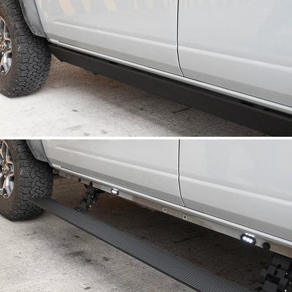 Go Rhino RealTruck 11-22 Ram 2500/3500 CC 4dr VoltStep Electric Running Board Kit (No Drill) - Tex. Blk