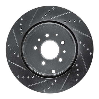 R1 Concepts R1 07-15 Mazda CX-9 Rear Right Drilled & Slotted Silver Brake Rotor