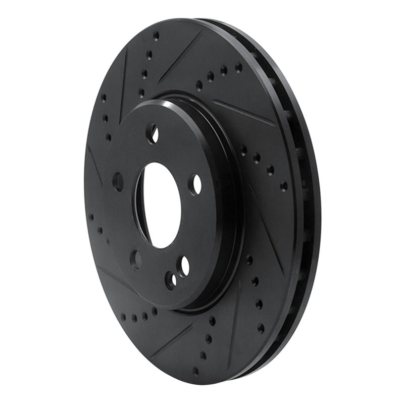 R1 Concepts R1 06-11 Mercedes-Benz B200 Front Left Drilled & Slotted Black Brake Rotor