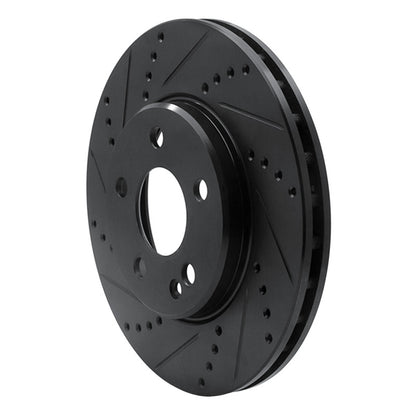 R1 Concepts R1 06-11 Mercedes-Benz B200 Front Left Drilled & Slotted Black Brake Rotor