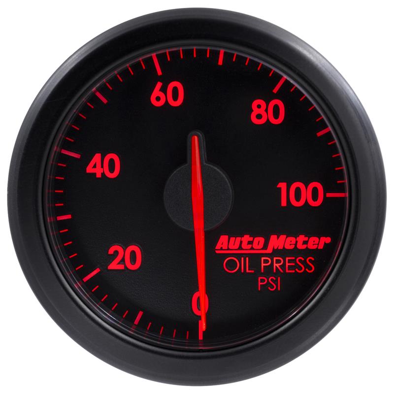 Autometer Airdrive 2-1/6in Oil Pressure Gauge 0-100 PSI - Black