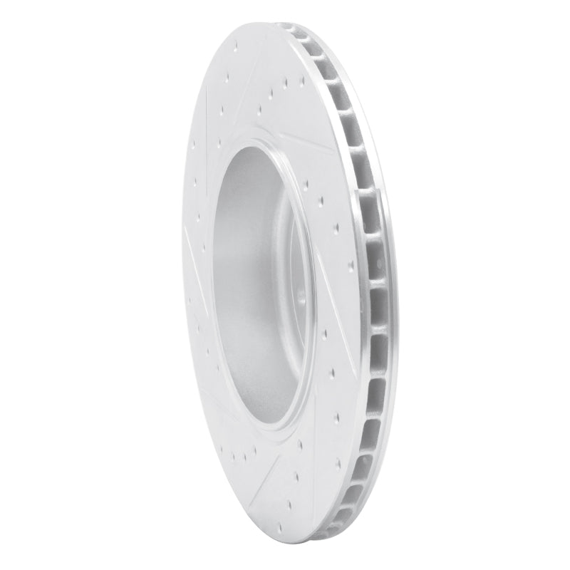 R1 Concepts R1 04-10 BMW 650I Coupe Rear Right Drilled & Slotted Silver Brake Rotor