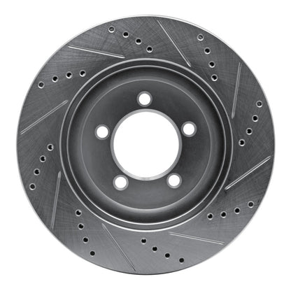 R1 Concepts R1 06-10 Ford Explorer Sport Trac Front Left Drilled & Slotted Silver Brake Rotor