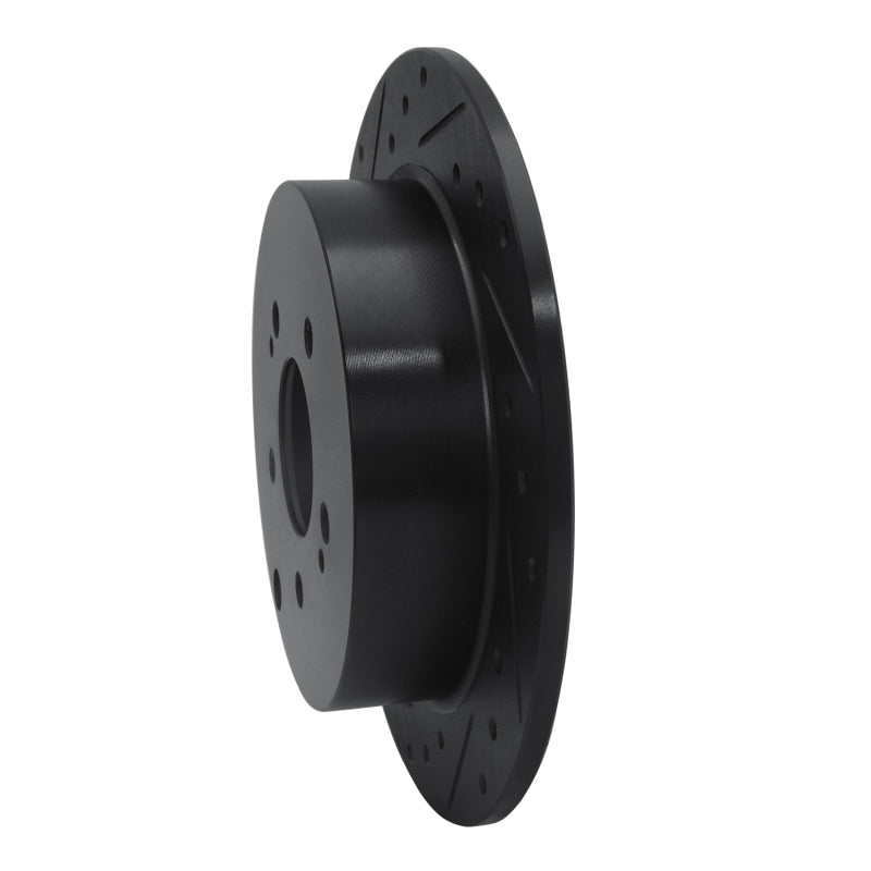 R1 Concepts R1 04-11 Mitsubishi Grandis (Mexico) Rear Left Drilled & Slotted Black Brake Rotor