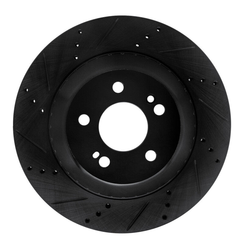 R1 Concepts R1 15-21 Mercedes-Benz S560 Rear Left Drilled & Slotted Black Brake Rotor