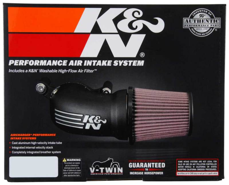 K&N Engineering K&N 01-17 Harley-Davidson Softail / Dyna FI Performance Air Intake System Silver