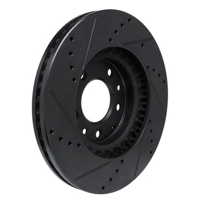 R1 Concepts R1 07-12 Mazda CX-7 Front Right Drilled & Slotted Black Brake Rotor