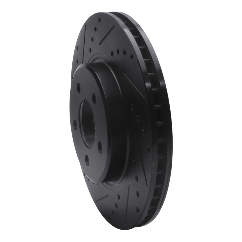 R1 Concepts R1 05-23 Chrysler 300 Front Left Drilled & Slotted Black Brake Rotor
