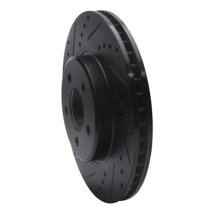 R1 Concepts R1 05-23 Chrysler 300 Front Left Drilled & Slotted Black Brake Rotor