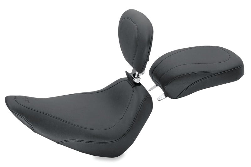 Mustang Motorcycle Mustang 84-06 Harley Standard Rear Tire Wide Tripper Passenger Seat - Black