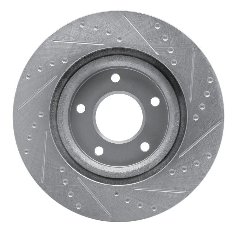 R1 Concepts R1 07-25 Chrysler SEBRING Front Left Drilled & Slotted Silver Brake Rotor