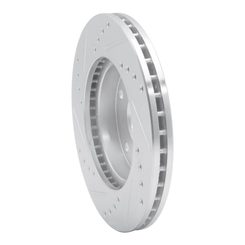R1 Concepts R1 99-02 Daewoo Leganza Front Right Drilled & Slotted Silver Brake Rotor