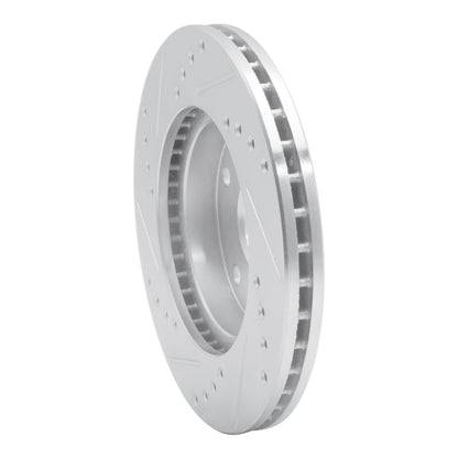 R1 Concepts R1 99-02 Daewoo Leganza Front Right Drilled & Slotted Silver Brake Rotor