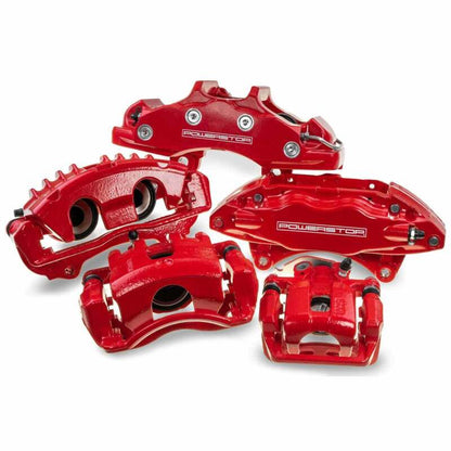 PowerStop Power Stop 04-06 Infiniti QX56 Front Red Calipers w/Brackets - Pair