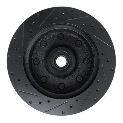 R1 Concepts R1 78-81 Dodge B350 Front Right Drilled & Slotted Black Brake Rotor