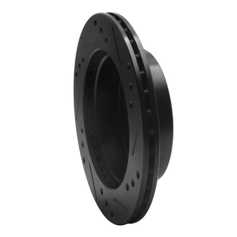 R1 Concepts R1 89-01 Chevrolet Metro Front Left Drilled & Slotted Black Brake Rotor