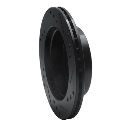R1 Concepts R1 89-01 Chevrolet Metro Front Left Drilled & Slotted Black Brake Rotor
