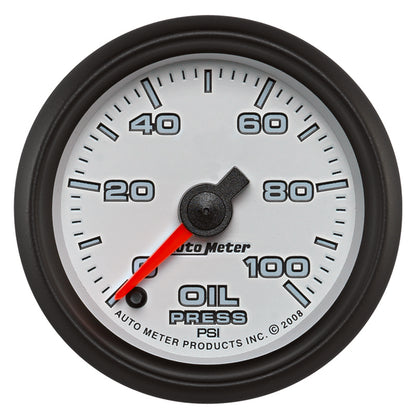 Autometer Pro-Cycle Gauge Oil Pressure 2 1/16in 100psi Digital Stepper Motor White
