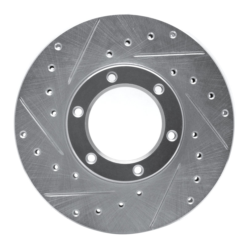 R1 Concepts R1 87-88 Toyota Pickup Front Left Drilled & Slotted Silver Brake Rotor