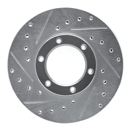 R1 Concepts R1 87-88 Toyota Pickup Front Left Drilled & Slotted Silver Brake Rotor