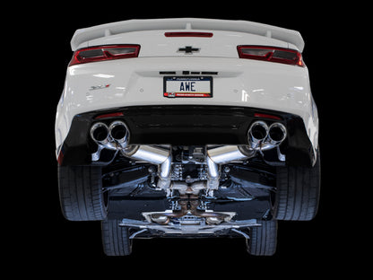 AWE Tuning 16-19 Chevrolet Camaro SS Axle-Back Exhaust - Touring Edition (Quad Chrome Silver Tips)