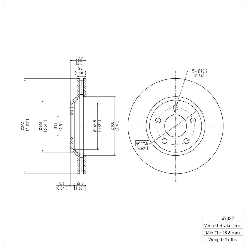 DFC 05-05 Buick LeSabre Front Brake Rotor