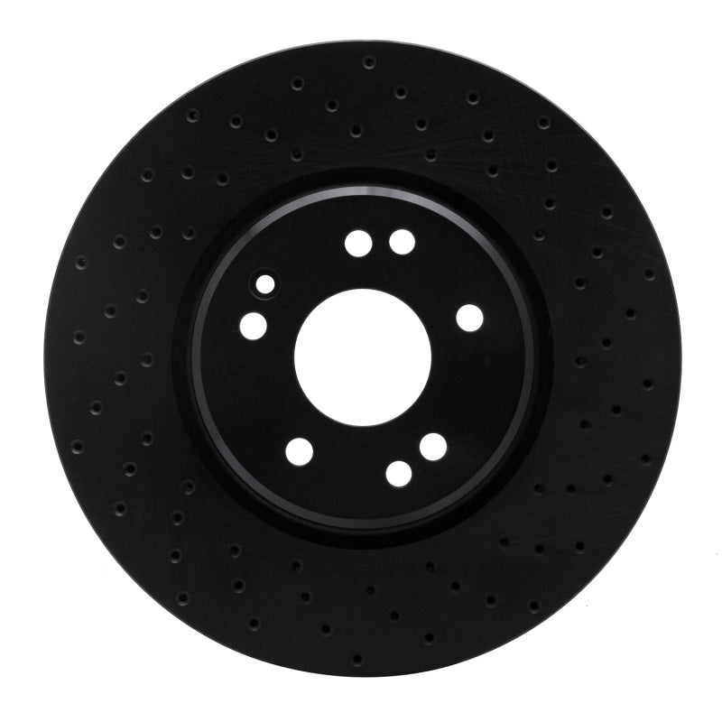 R1 Concepts R1 94-02 Mercedes-Benz E500 Left Front Drilled Black Brake Rotor