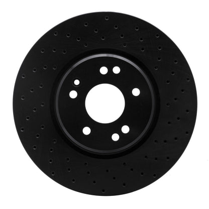 R1 Concepts R1 94-02 Mercedes-Benz E500 Left Front Drilled Black Brake Rotor