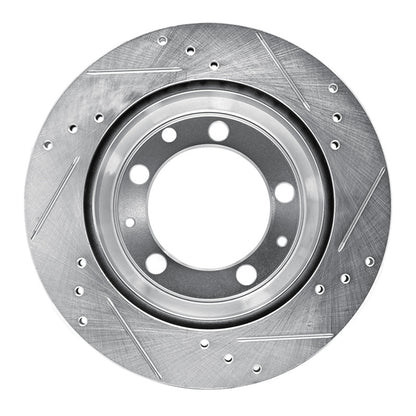 R1 Concepts R1 77-88 Porsche 928 Rear Left Drilled & Slotted Silver Brake Rotor