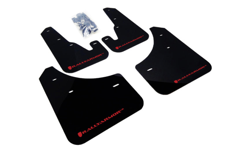 Rally Armor 04-09 Mazda3/Speed3 Basic Black Mud Flap w/ Black Logo