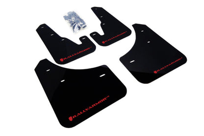 Rally Armor 04-09 Mazda3/Speed3 Basic Black Mud Flap w/ Black Logo