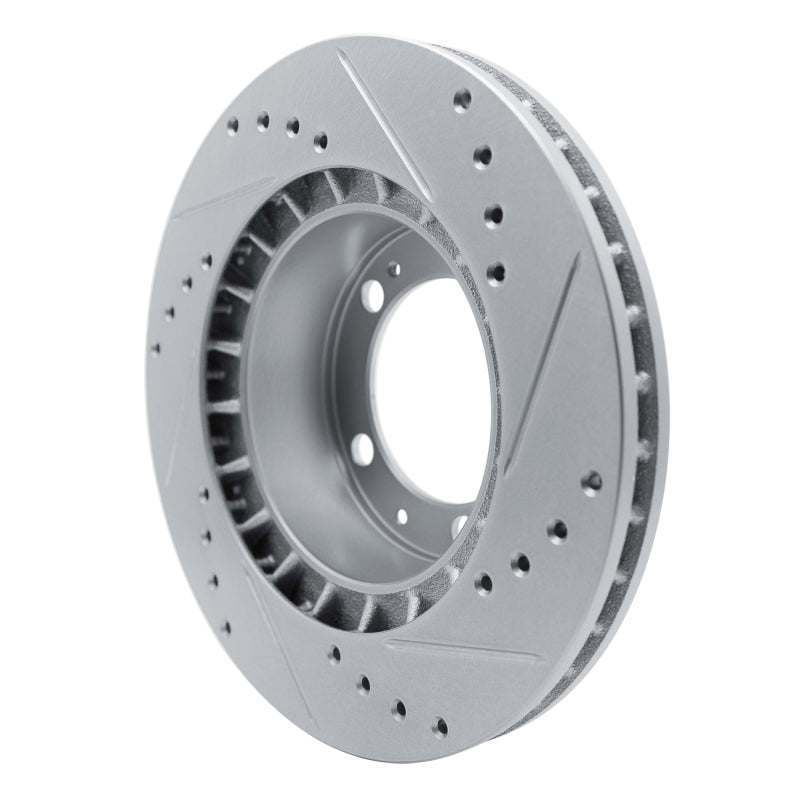 R1 Concepts R1 87-95 Porsche 968 Front Left Drilled & Slotted Silver Brake Rotor