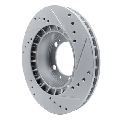 R1 Concepts R1 87-95 Porsche 968 Front Left Drilled & Slotted Silver Brake Rotor