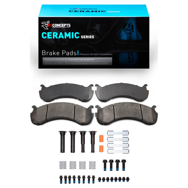 R1 Concepts R1 98-24 Beaver Motorcoach Monterey Front/Rear Ceramic Pads & Hardware Kit