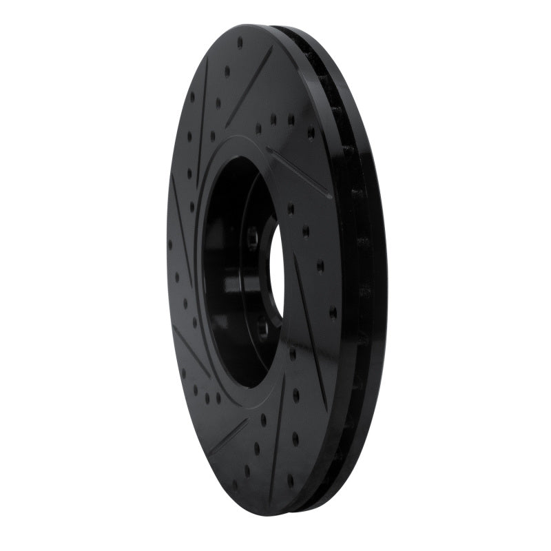 R1 Concepts R1 98-18 Audi A1 (Mexico) Front Right Drilled & Slotted Black Brake Rotor