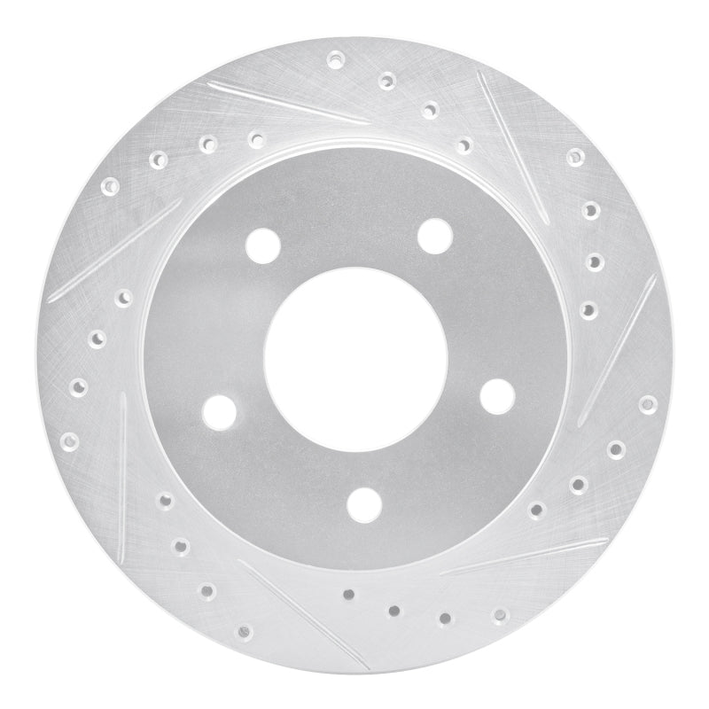 R1 Concepts R1 90-02 Chevrolet ASTRO Front Right Drilled & Slotted Silver Brake Rotor