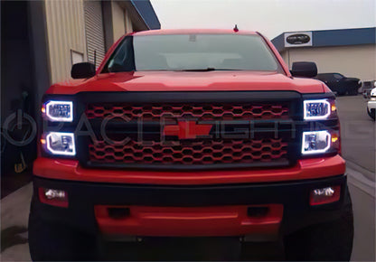 ORACLE Lighting Oracle Chevy Silverado 14-15 Halo Kit Non-Projector Style - w/ Simple Controller