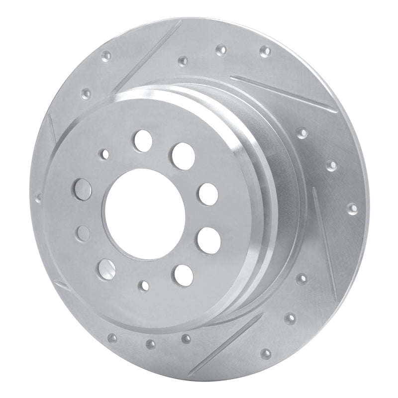 R1 Concepts R1 67-74 Volvo 142 Rear Left Drilled & Slotted Silver Brake Rotor