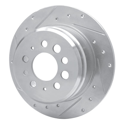 R1 Concepts R1 67-74 Volvo 142 Rear Left Drilled & Slotted Silver Brake Rotor