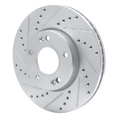 R1 Concepts R1 07-10 Kia Rondo (Canada) Front Left Drilled & Slotted Silver Brake Rotor