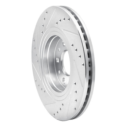 R1 Concepts R1 05-09 Ford Five Hundred Front Right Drilled & Slotted Silver Brake Rotor