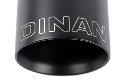 Dinan Double-Walled 4in Clamp-On Exhaust Tip - Black - 4in Outlet / 3.25in Inlet