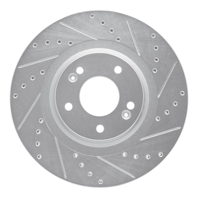 R1 Concepts R1 15-21 Kia SEDONA Front Right Drilled & Slotted Silver Brake Rotor