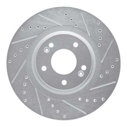 R1 Concepts R1 15-21 Kia SEDONA Front Right Drilled & Slotted Silver Brake Rotor